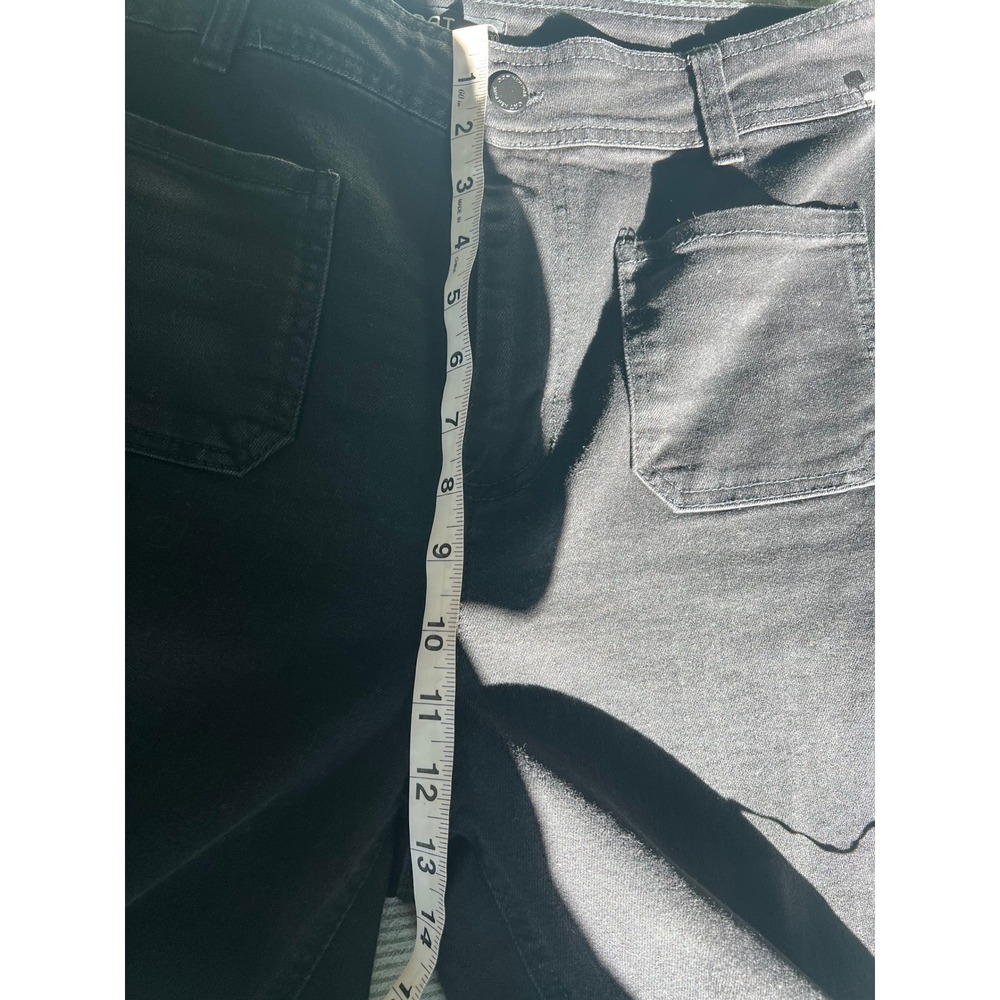 OAT New York Womens High Rise Wide Leg Raw Hem Jeans Black Size 10/30 F0054CN7 - Picture 3 of 9